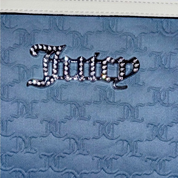 💎RARE💎Juicy Couture Duffle Bag NWT – Blue Monogram & Rhinestone Logo - Picture 9 of 10